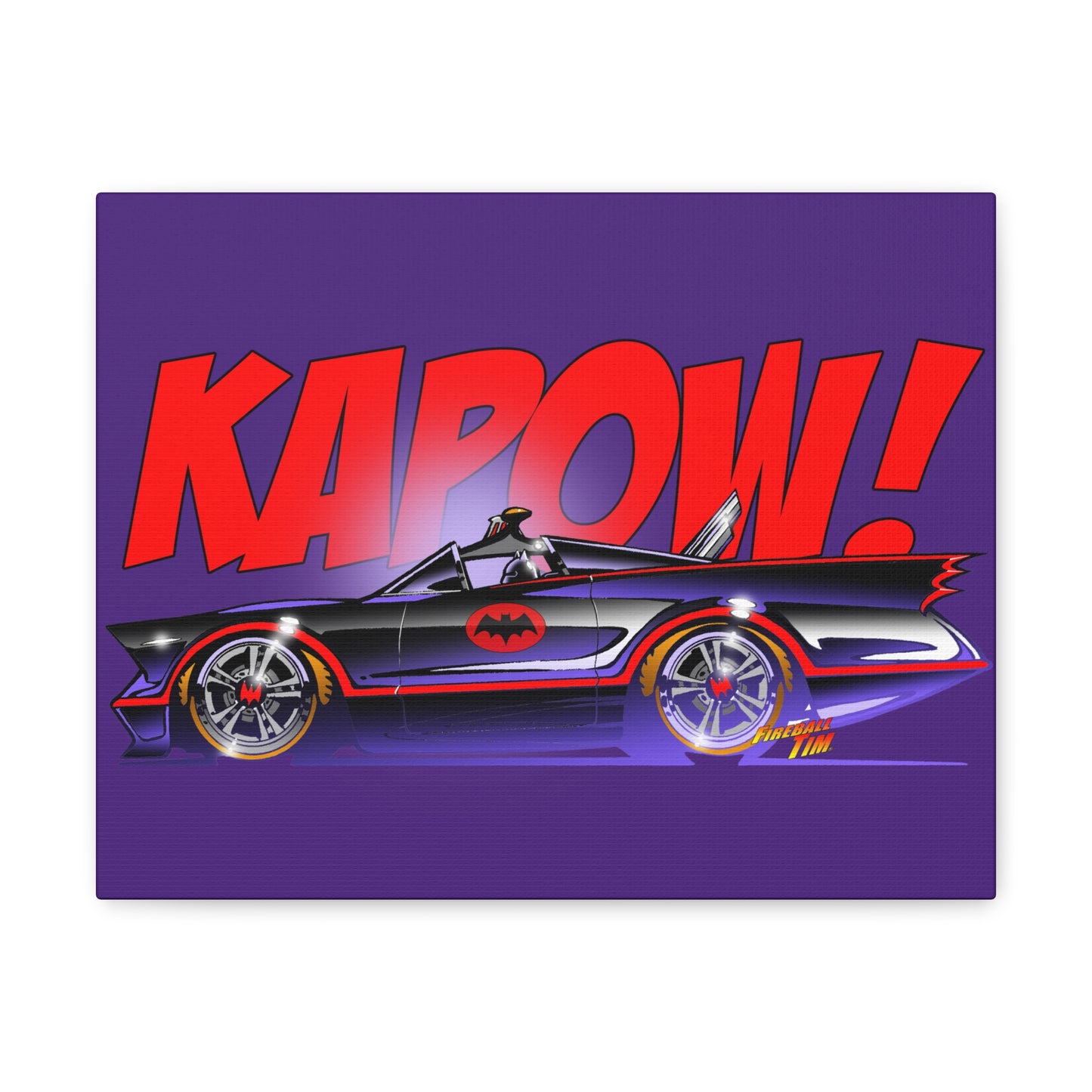 BATMOBILE 1966 KAPOW Concept Art Canvas Print 11x14