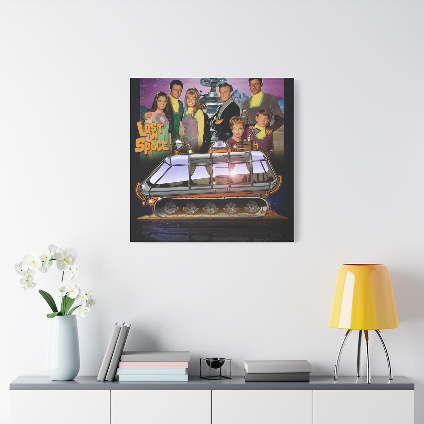 LOST in SPACE Classic TV Chariot Canva Art Wall Print
