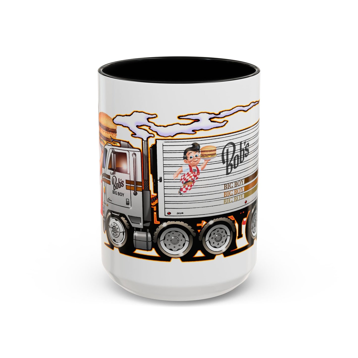 BOB'S BIG BOY Semi Tractor Trailer Truck Collectible Art Coffee Mug - 2 Sizes