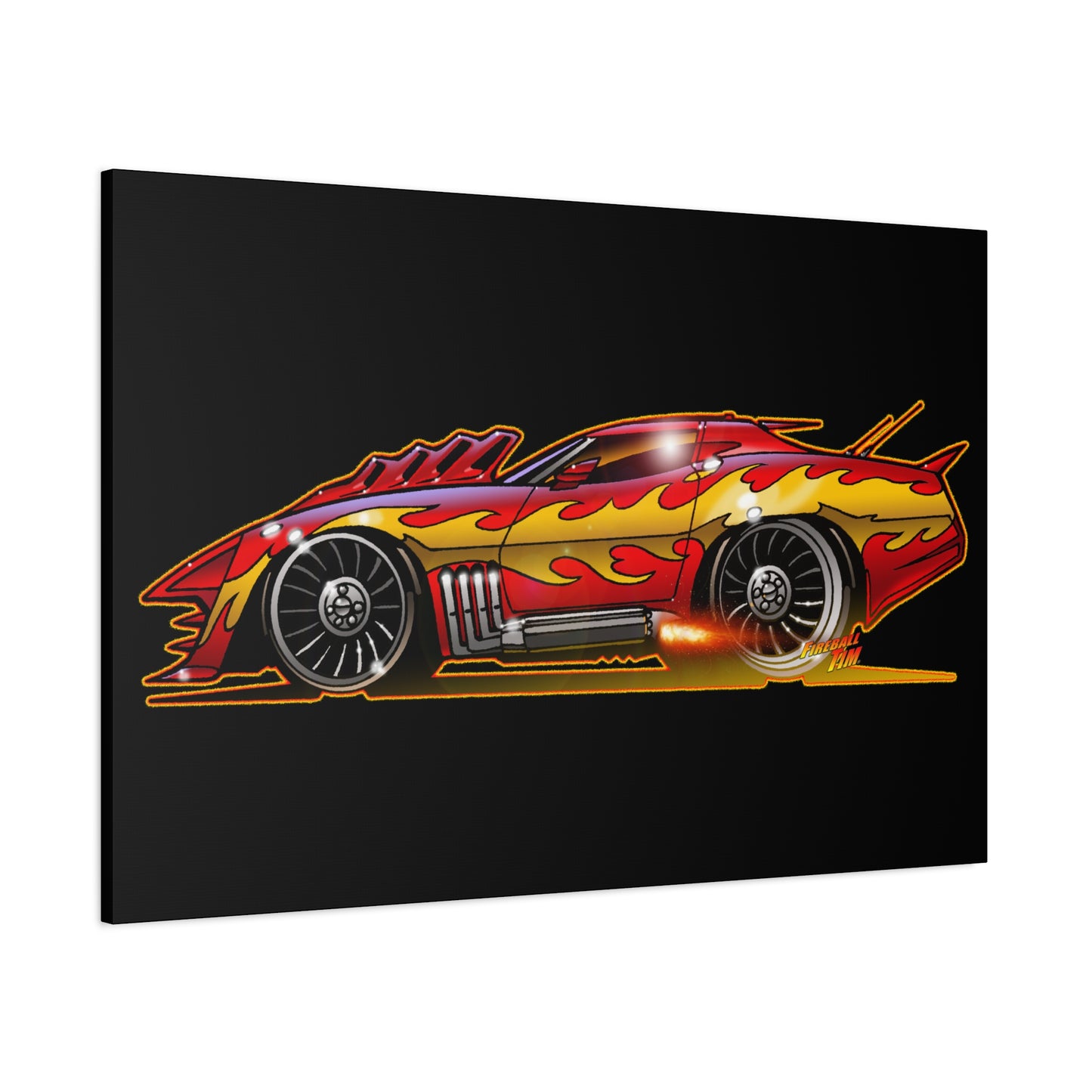 CORVETTE SUMMER Movie Car Fireball Art Canvas Print