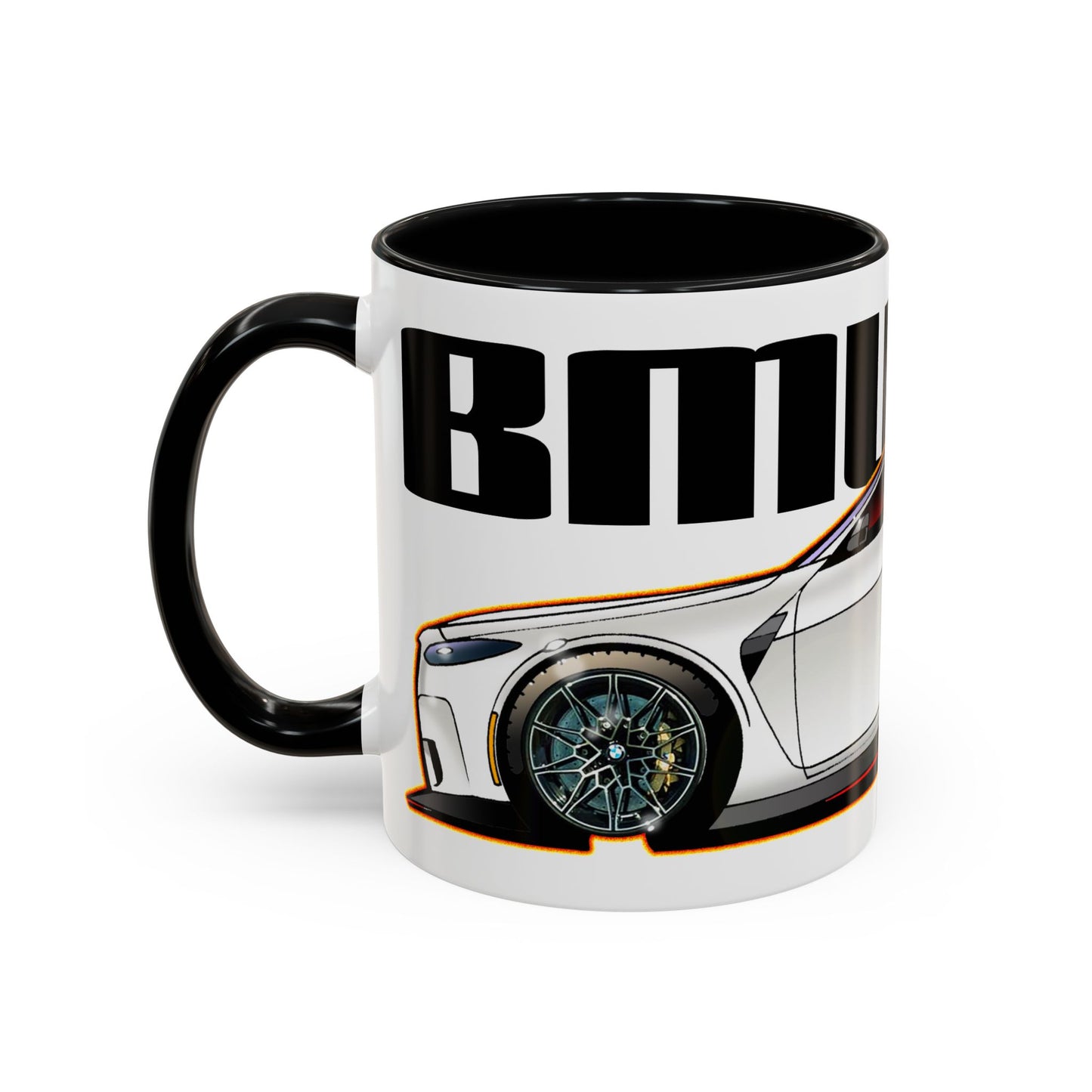 BMW M4 2025 Fireball Art Collectible Coffee Mug - 2 Sizes