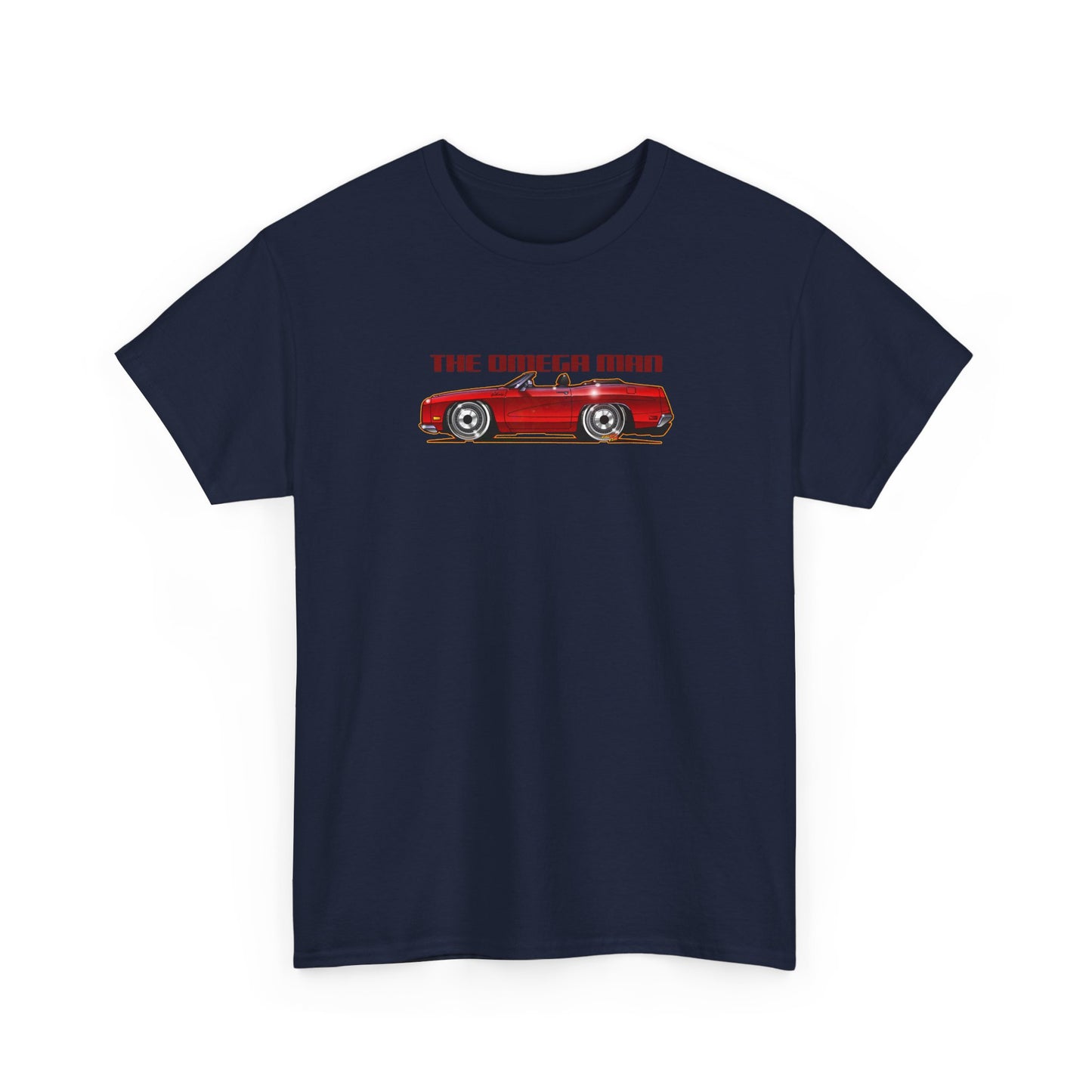 THE OMEGA MAN 1970 Ford Galaxie Movie Car Fireball Art Tee Shirt - Multiples
