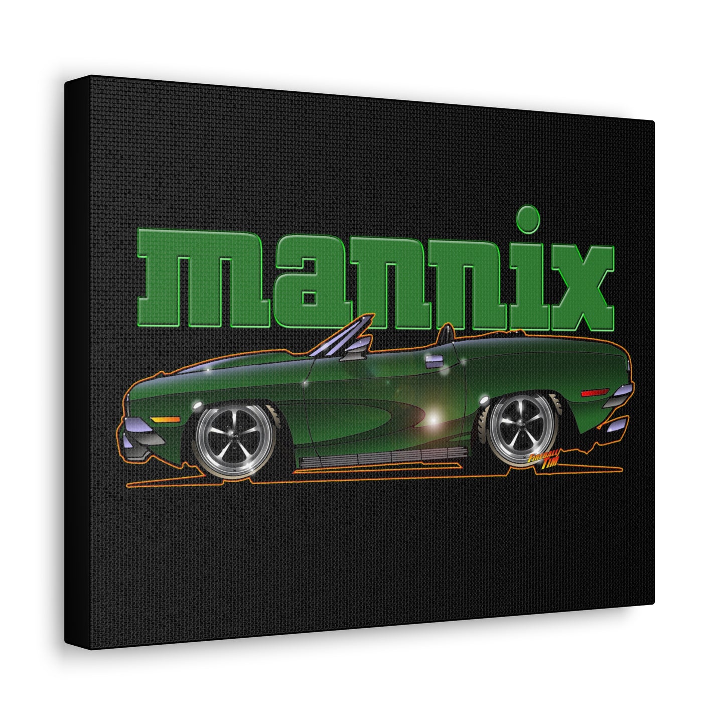 MANNIX TV Show Plymouth Barracuda Concept Art Canvas Print 11x14