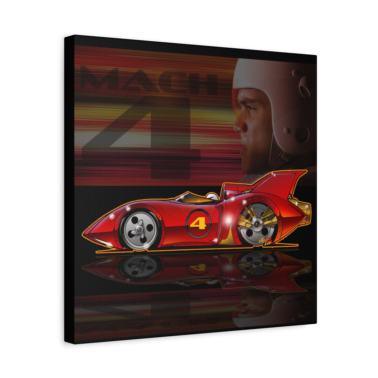 SPEED RACER MACH 4 Fireball Art Canvas Wall Print