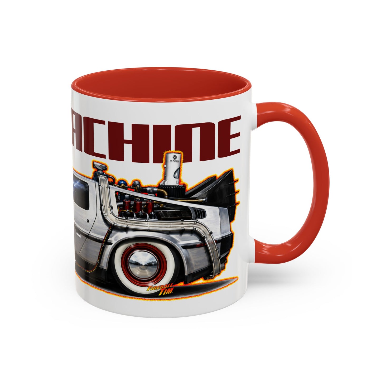 BACK to the FUTURE 3 1885 Delorean Time Machine Collectible Fireball Art Coffee Mug - 2 Sizes