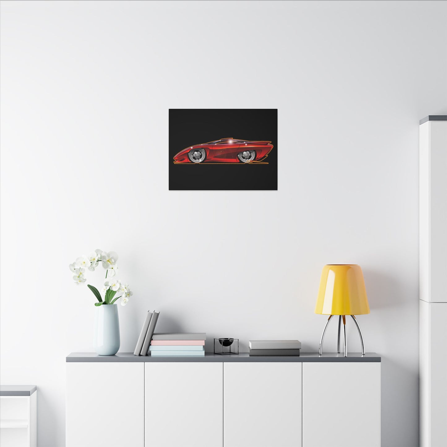 PONTIAC BANSHEE Concept Car Collectible Fireball Art Canvas Print