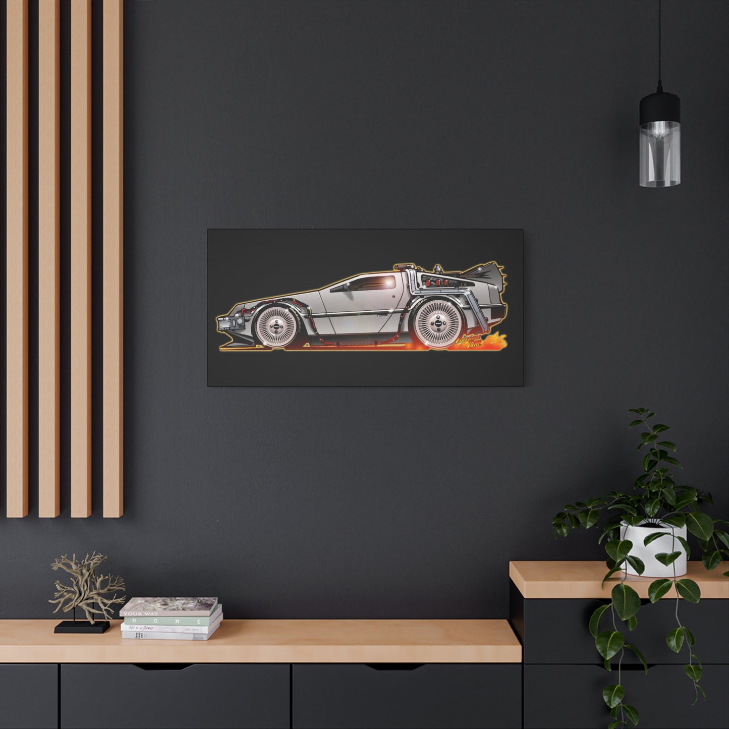 BACK to the FUTURE Delorean Time Machine Canvas Art Wall Print