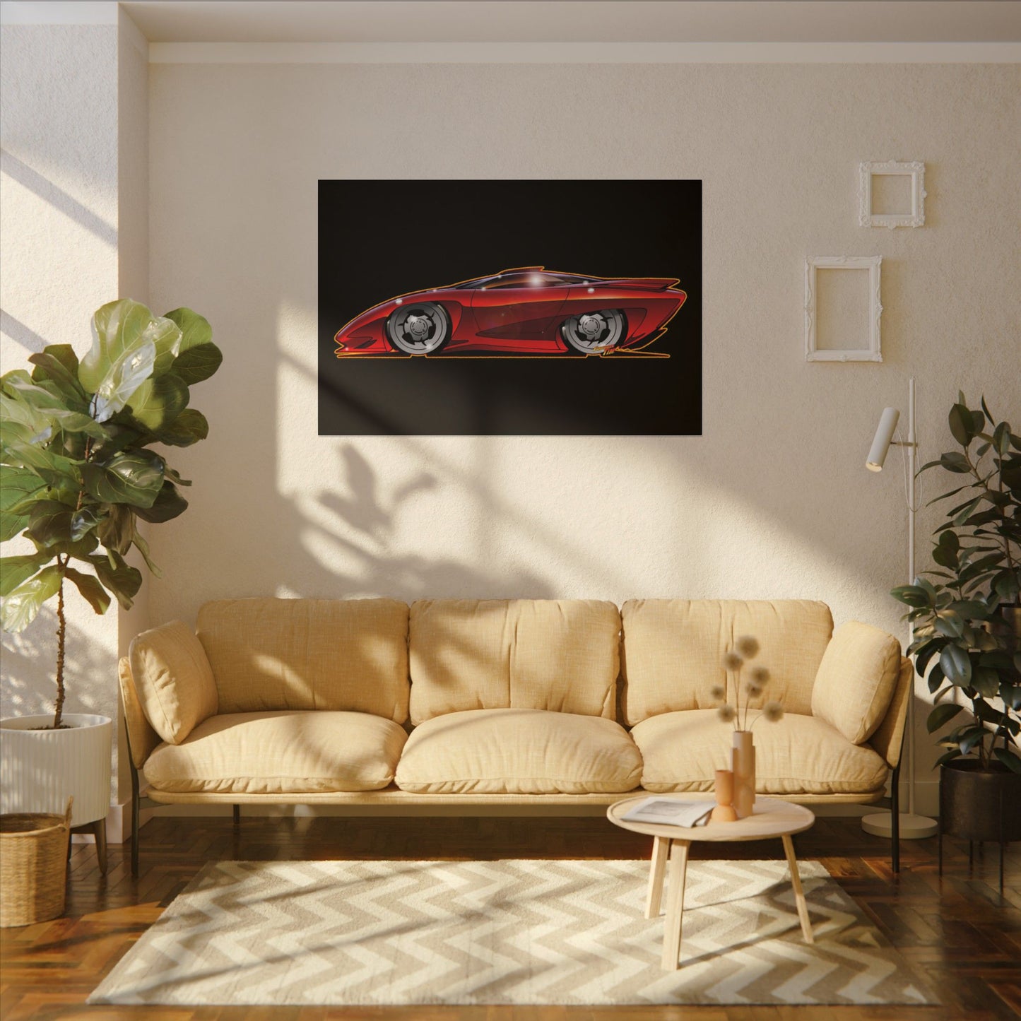 PONTIAC BANSHEE Concept Car Collectible Fireball Art Canvas Print