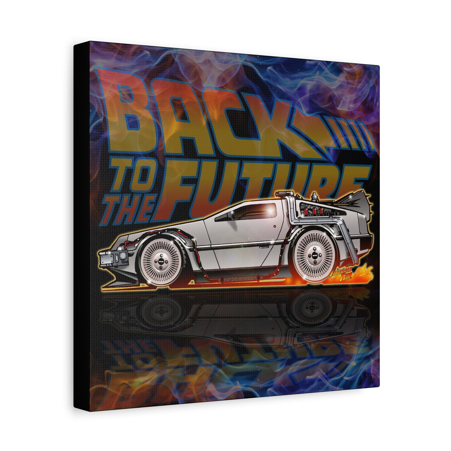 BACK to the FUTURE Delorean Time Machine Canvas Art Wall Print