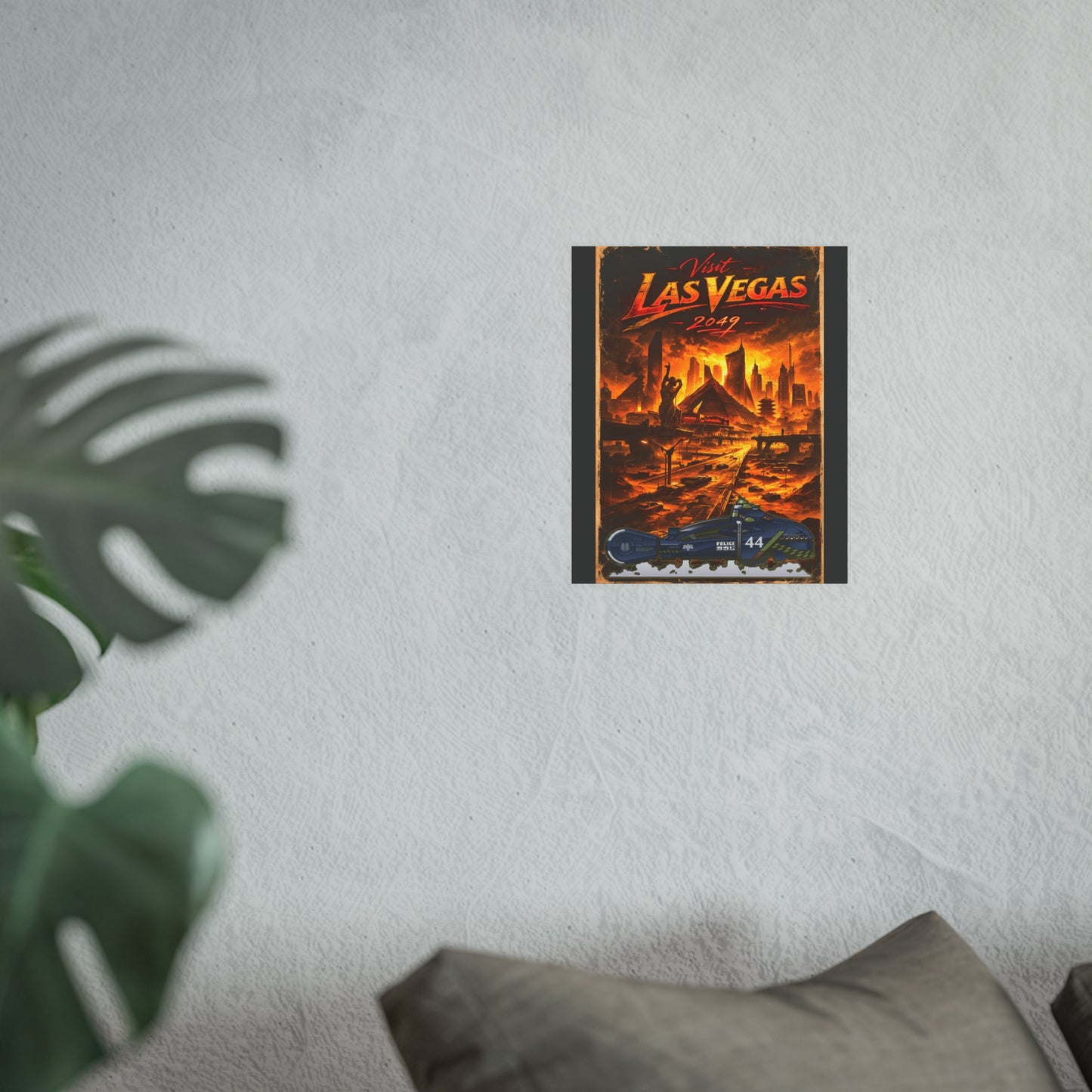 VISIT LAS VEGAS 2049 Blade Runner Spinner Vintage Fireball Art Travel Poster Satin/Matte