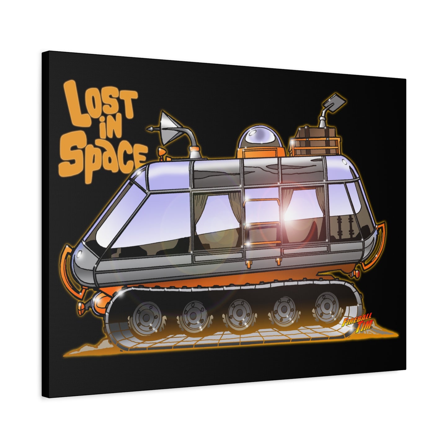 LOST in SPACE Classic TV Chariot Canva Art Wall Print