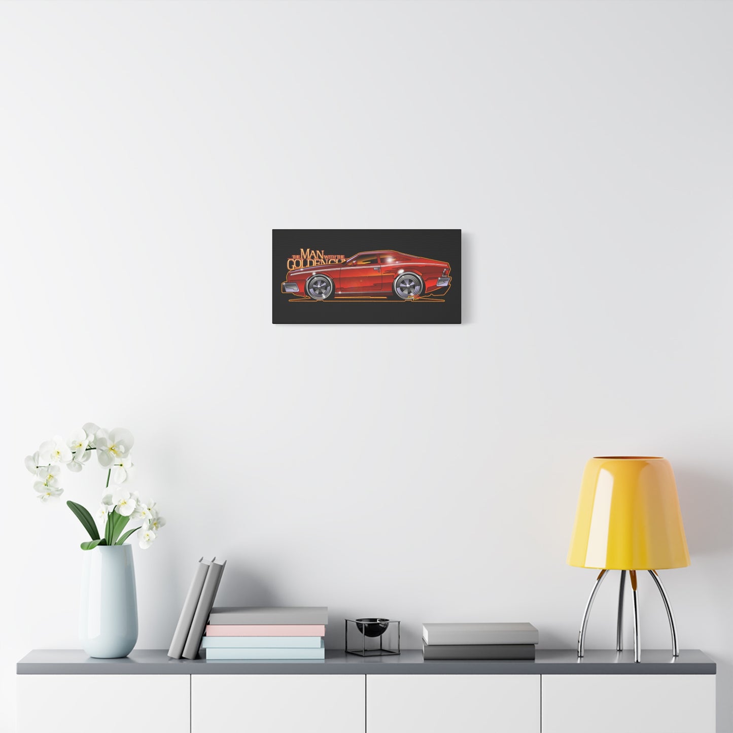 MAN WITH THE GOLDEN GUN AMC Hornet James Bond Fireball Art Canvas Print