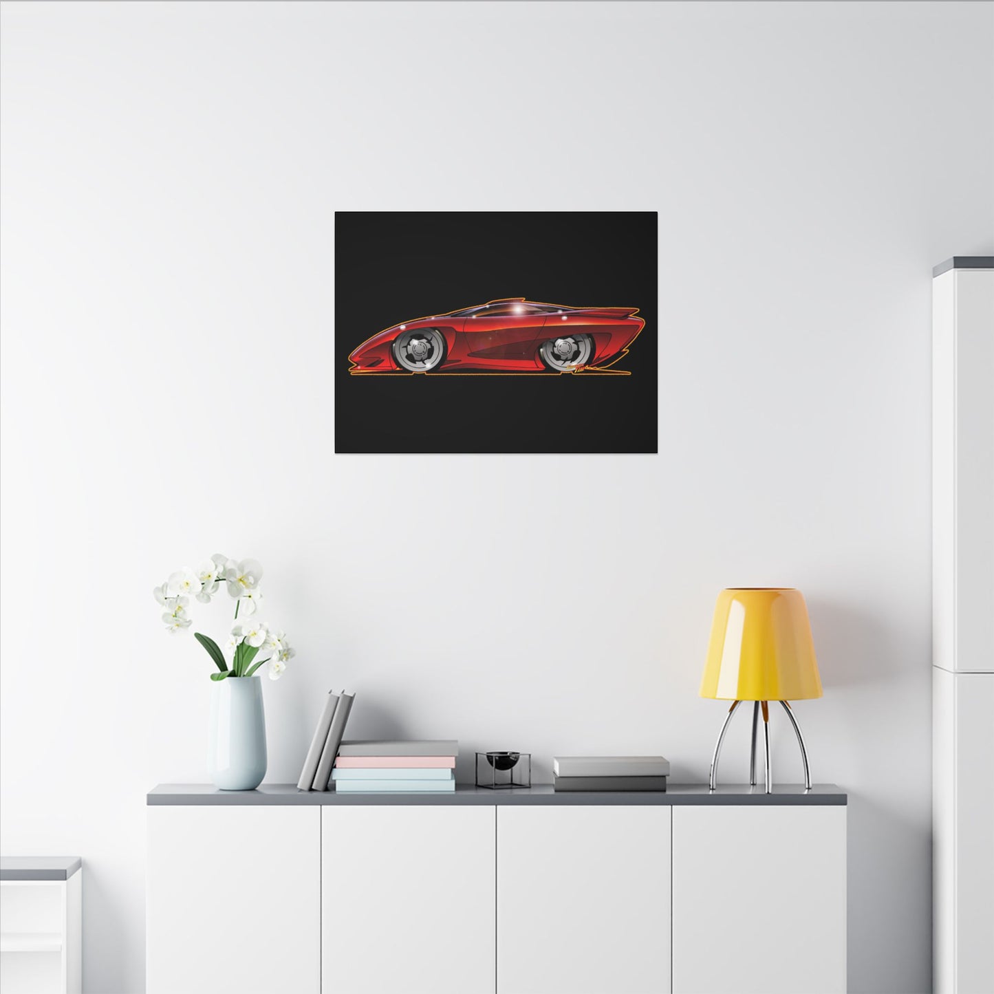 PONTIAC BANSHEE Concept Car Collectible Fireball Art Canvas Print