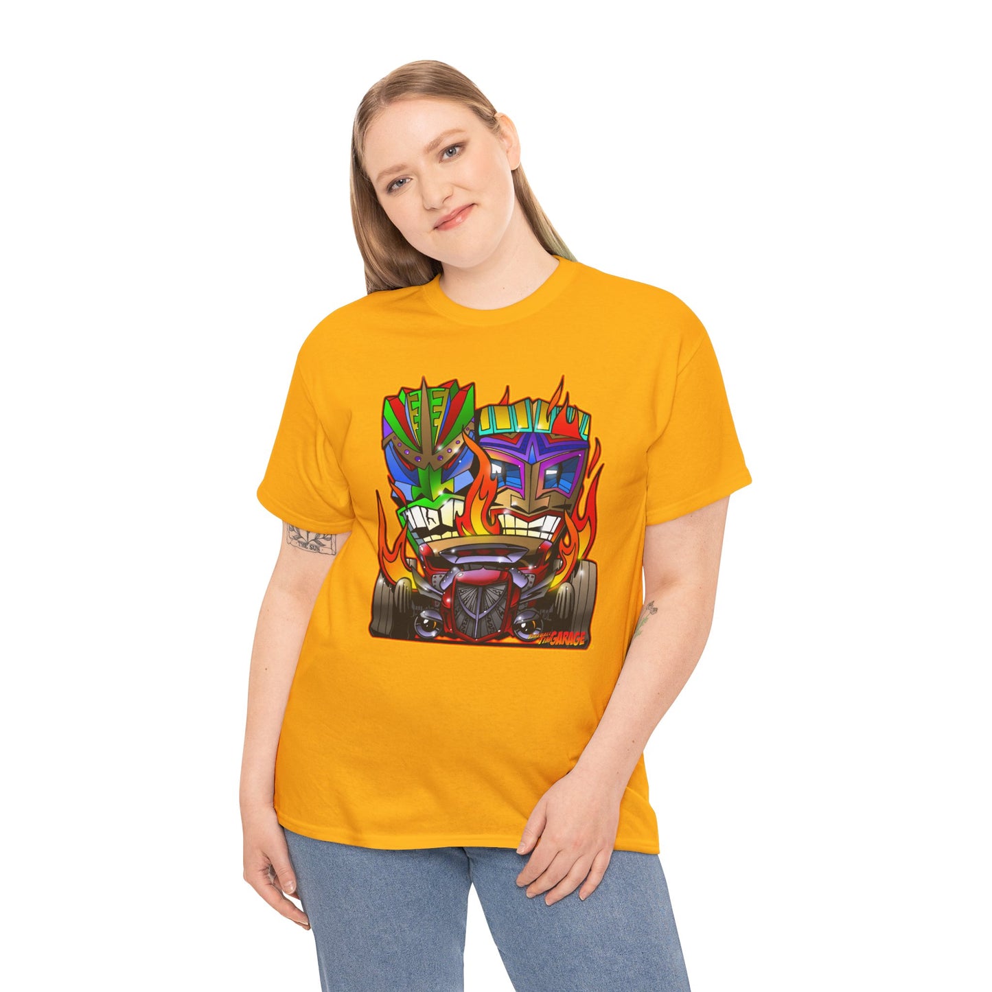 HOT ROD TIKIS Concept Art Tiki Unisex Heavy Cotton Tee 13 Colors