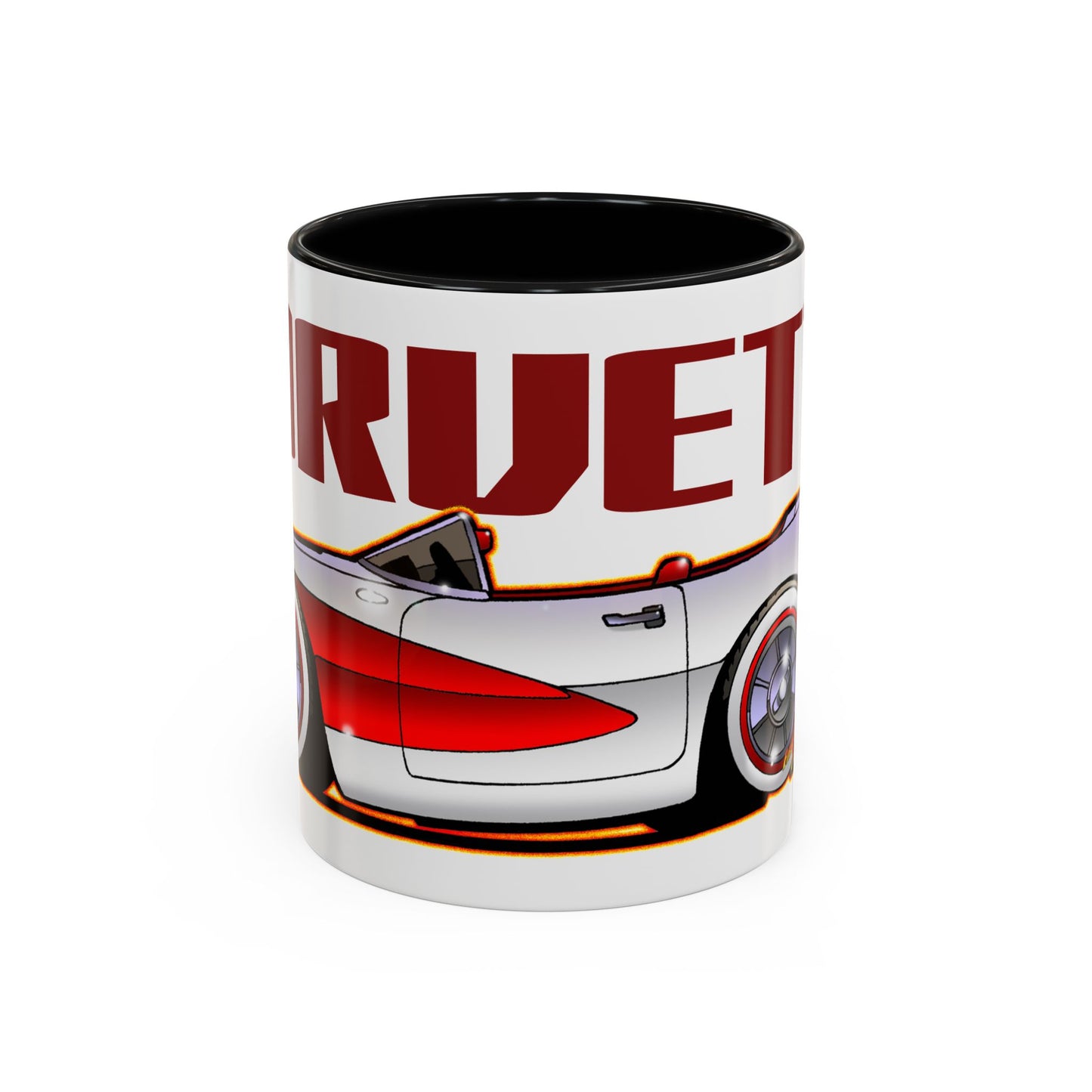 CORVETTE 1957 Collectible Fireball Art Coffee Mug - 2 Sizes