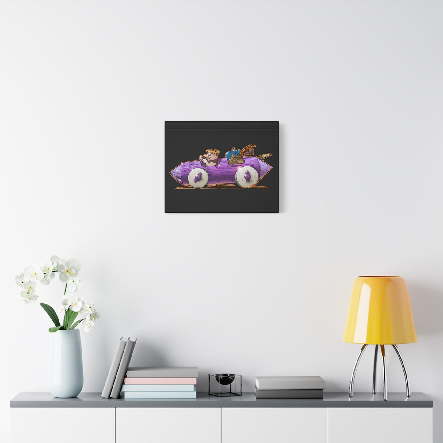 FLINSTONES BARNEY RUBBLE Fireball Art Canvas Wall Print - Multiple Sizes