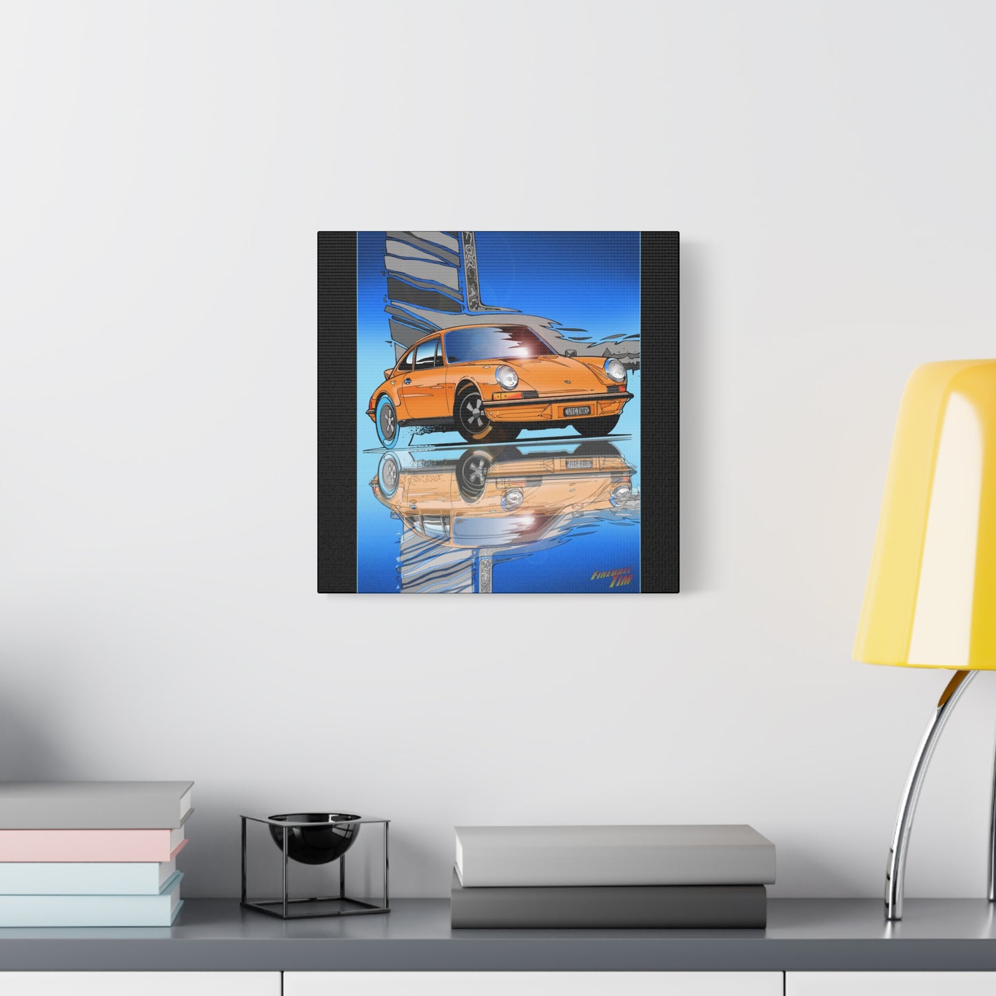 PORSCHE 911 CARRERA RSR IROC Fireball Art Canvas Print