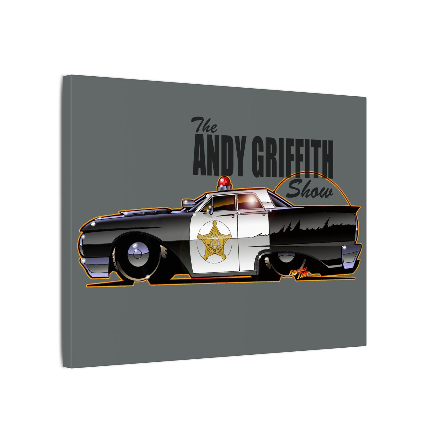 ANDY GRIFFITH SHOW 1963 Ford Galaxie Police Patrol Car Canvas Art Print - 11x14