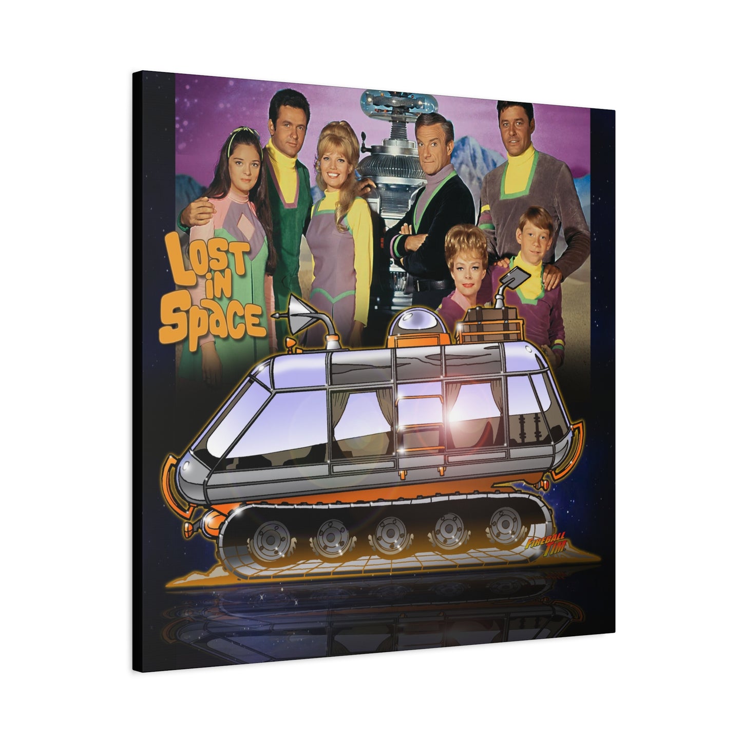 LOST in SPACE Classic TV Chariot Canva Art Wall Print