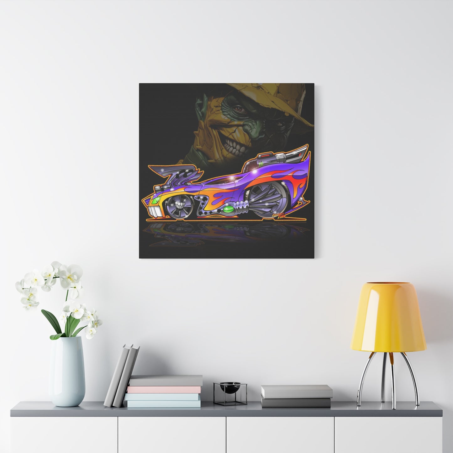 SON OF THE MASK Musclecar Fireball Art Canvas Print