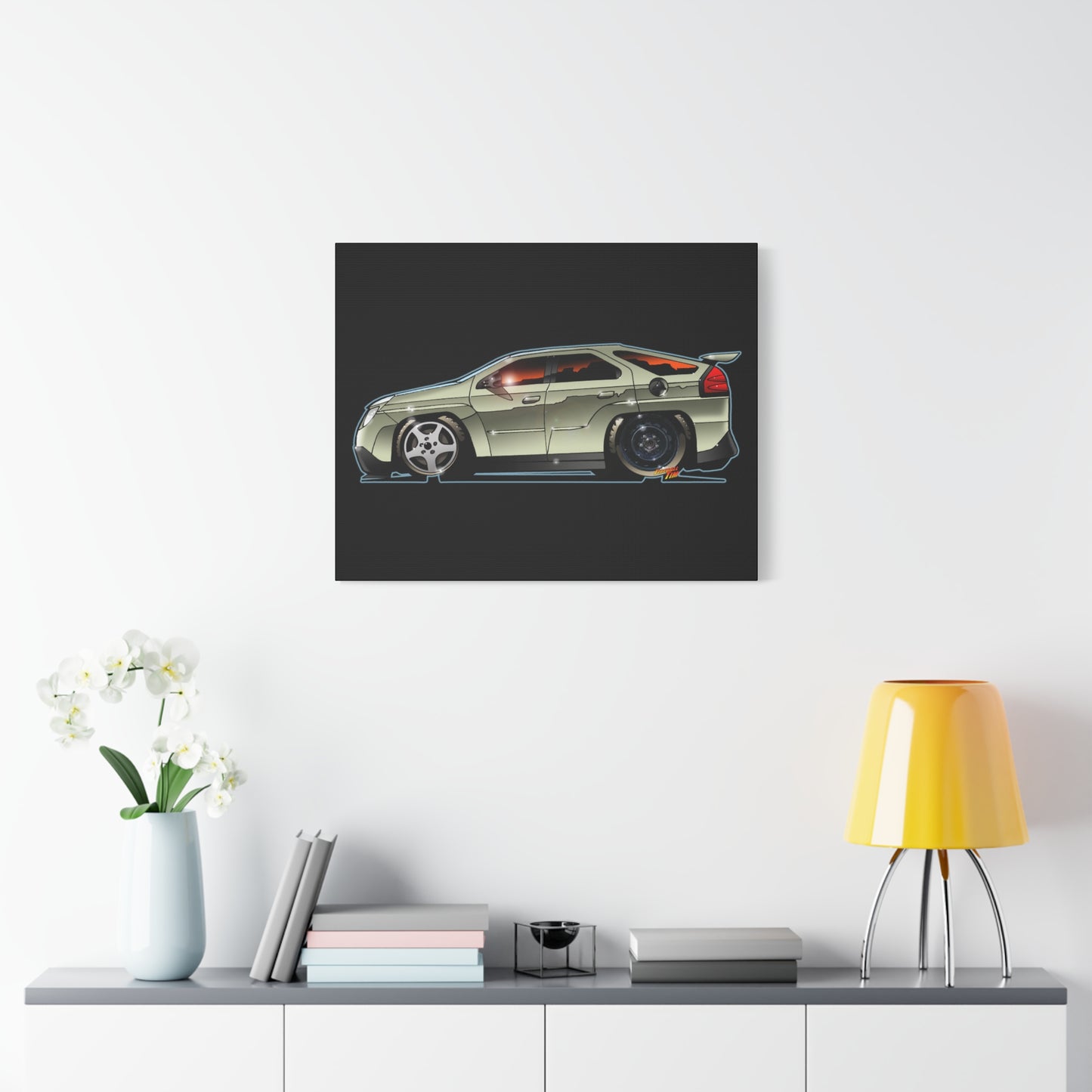 BREAKING BAD Pontiac Aztek Fireball Art Canvas Wall Print