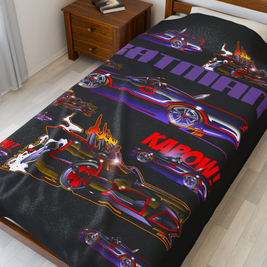 BATMOBILE 1966 Batman Cozy Fleece Blanket - 3 Sizes