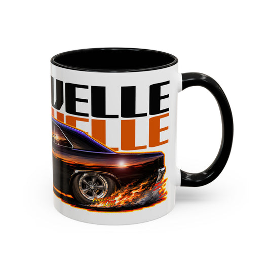 CHEVROLET CHEVY CHEVELLE 1966 Collectible Fireball Art Coffee Mug - 2 Sizes