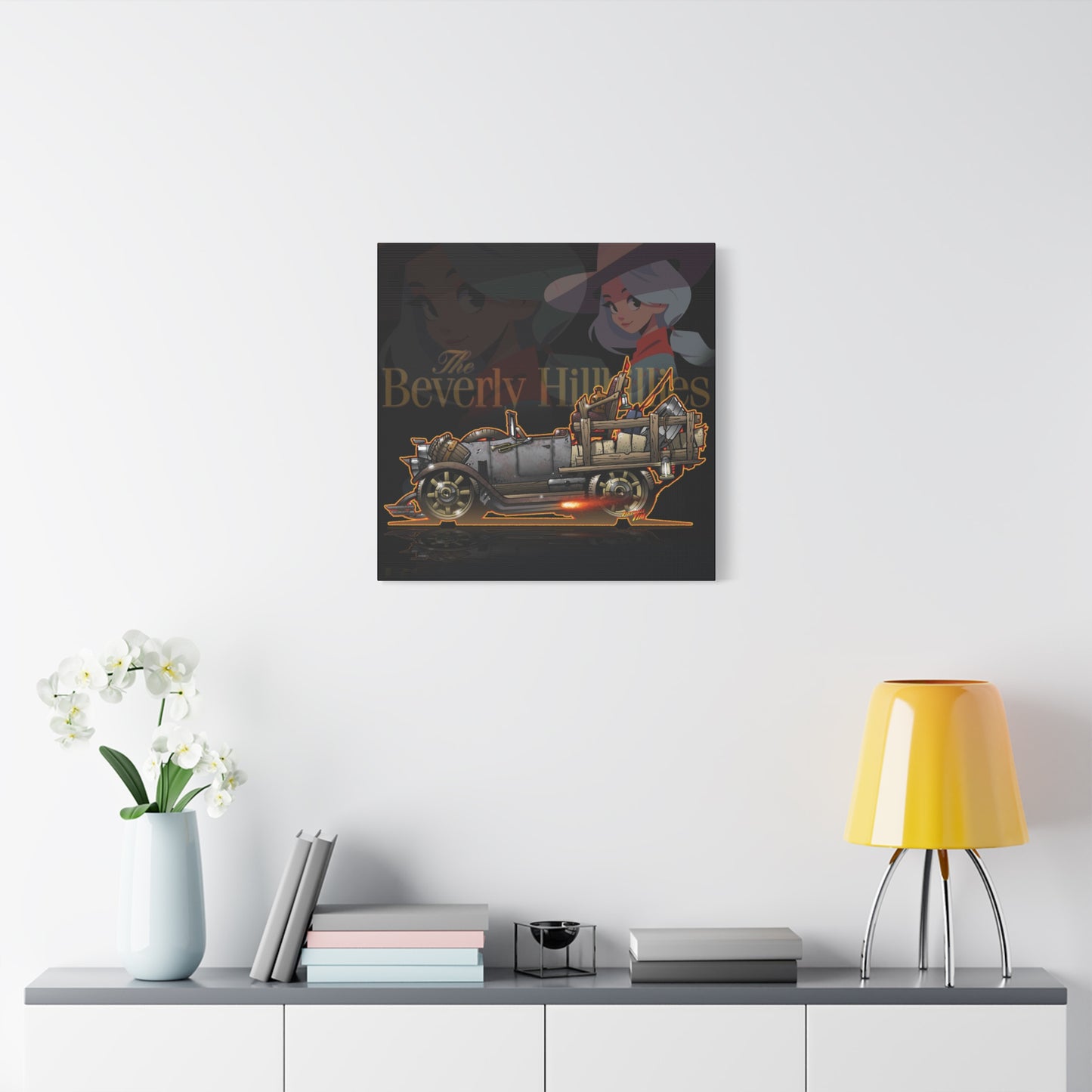 BEVERLY HILLBILLIES JALOPY Canvas Art Wall Print