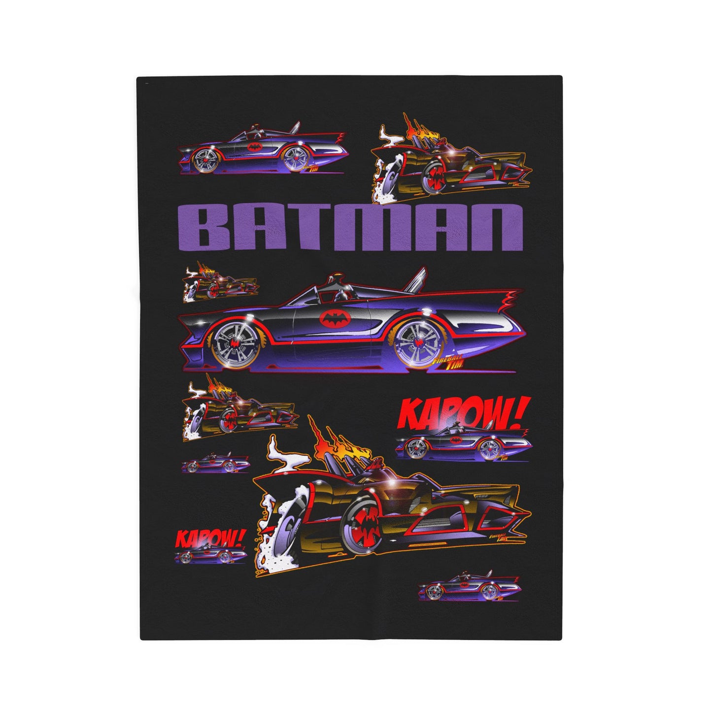 BATMOBILE 1966 Batman Cozy Fleece Blanket - 3 Sizes