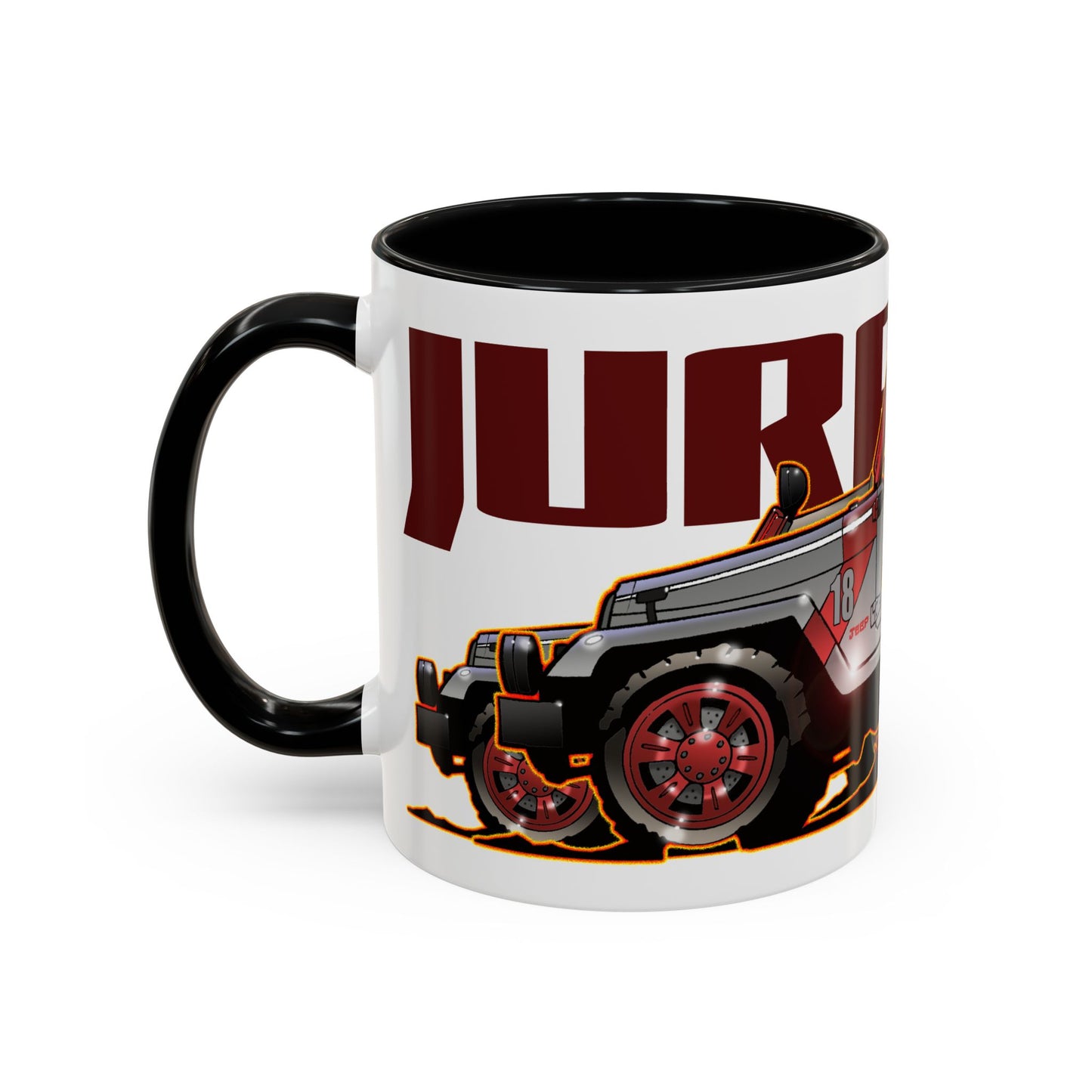JURASSIC PARK JEEP Collectible Coffee Mug - 2 Sizes Adventure - Perfect for Dinosaurs Fans, Unique Retro Gift, Morning Coffee, Movie Lovers