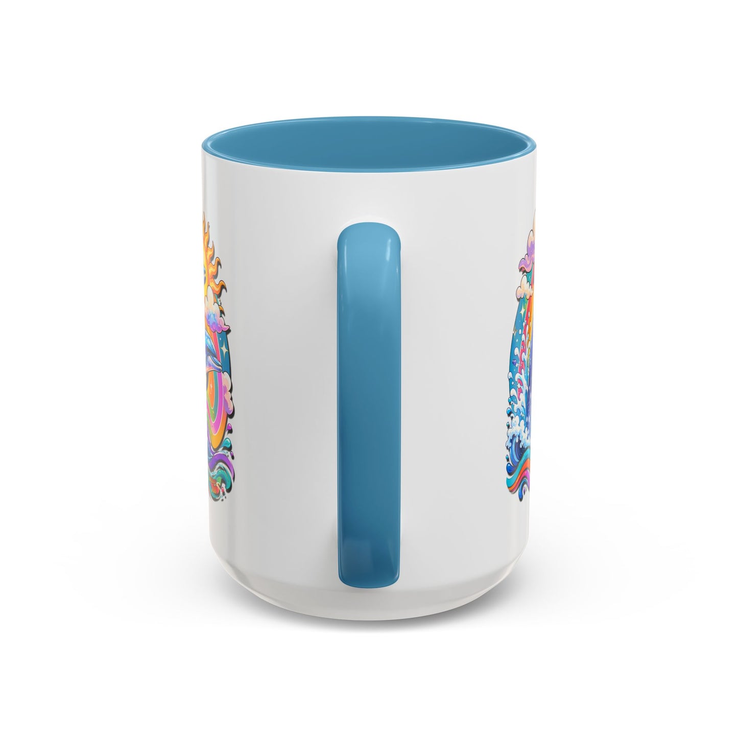 DOLPHIN SPLASH 2 Aquarium Series Fireball Art Coffee Mug - 2 Sizes