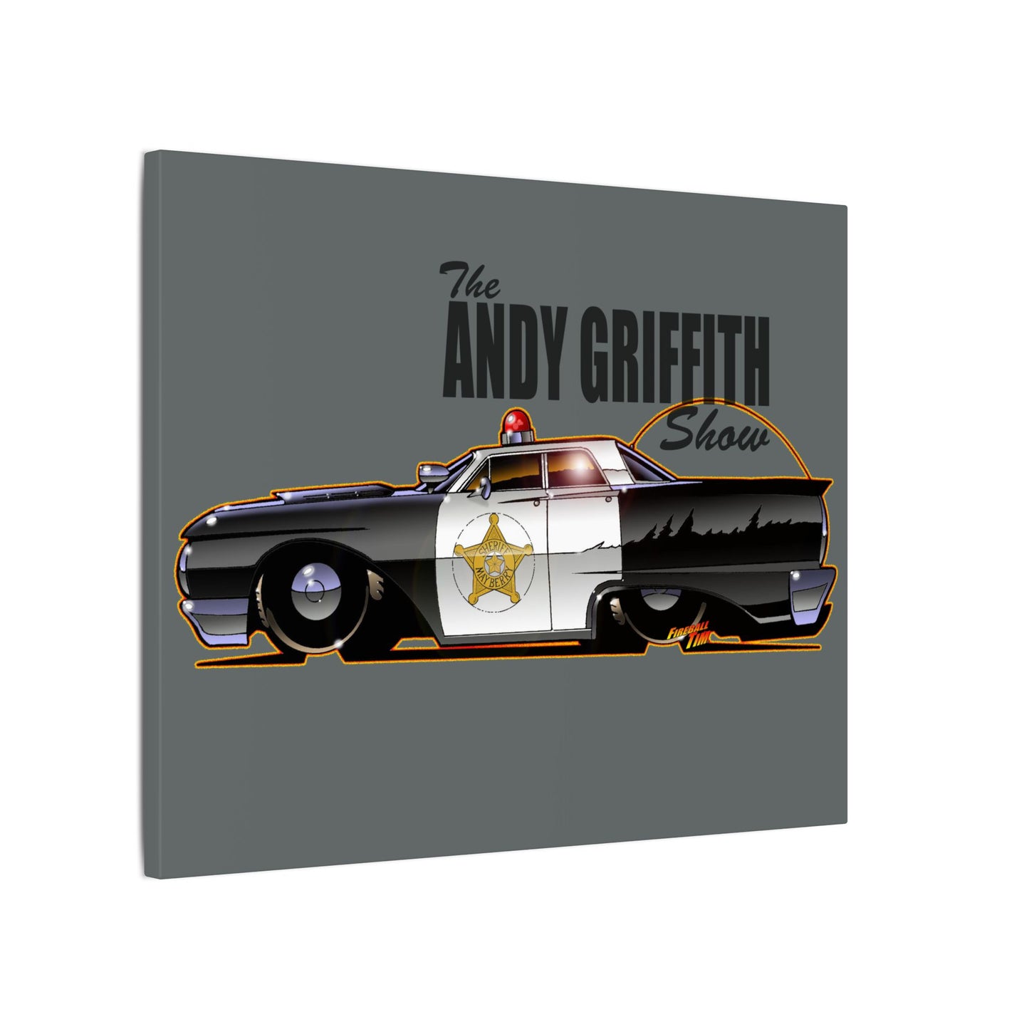 ANDY GRIFFITH SHOW 1963 Ford Galaxie Police Patrol Car Canvas Art Print - 11x14