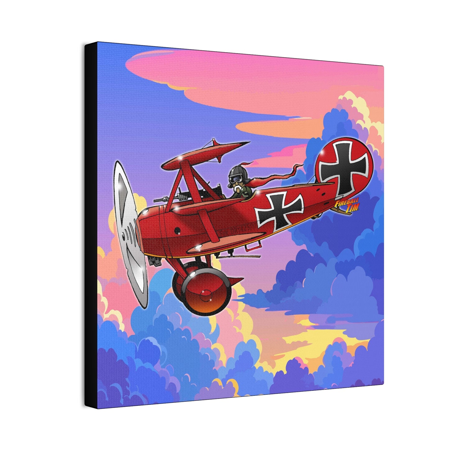 RED BARON FOKKER WW1 Fighter Airplane Canvas Art Print