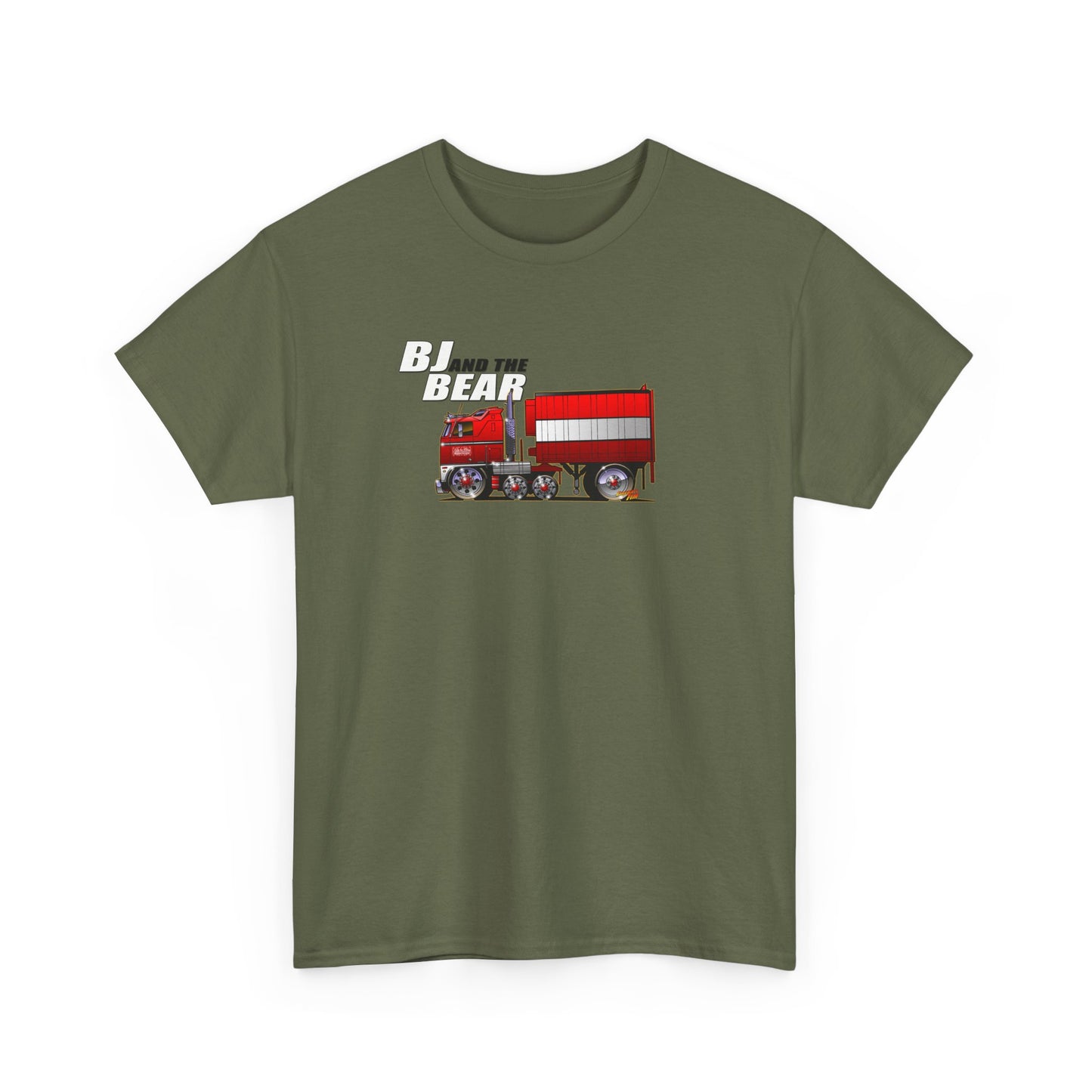 BJ AND THE BEAR Semi Truck Fireball Art Tee Shirt - Multiples