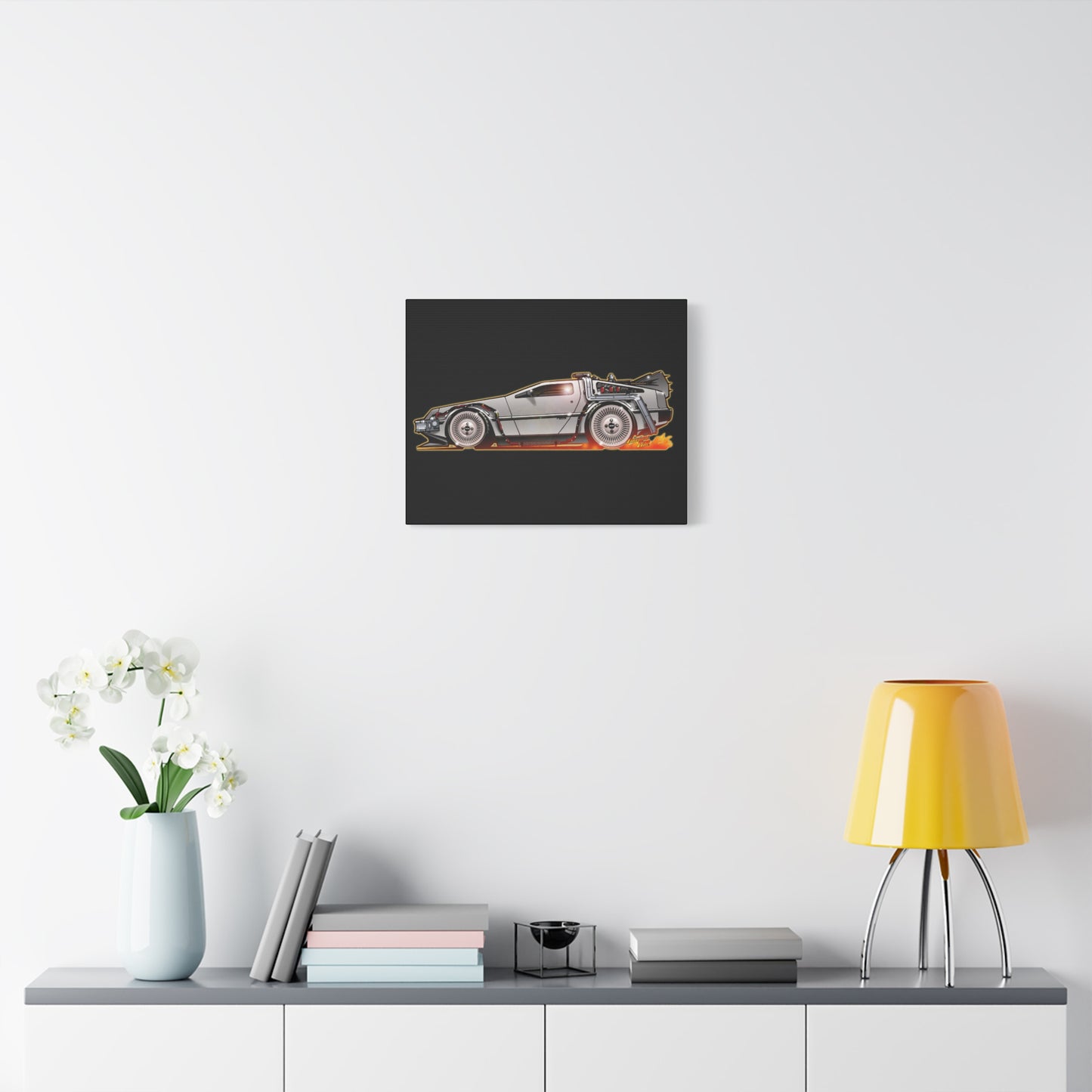 BACK to the FUTURE Delorean Time Machine Canvas Art Wall Print