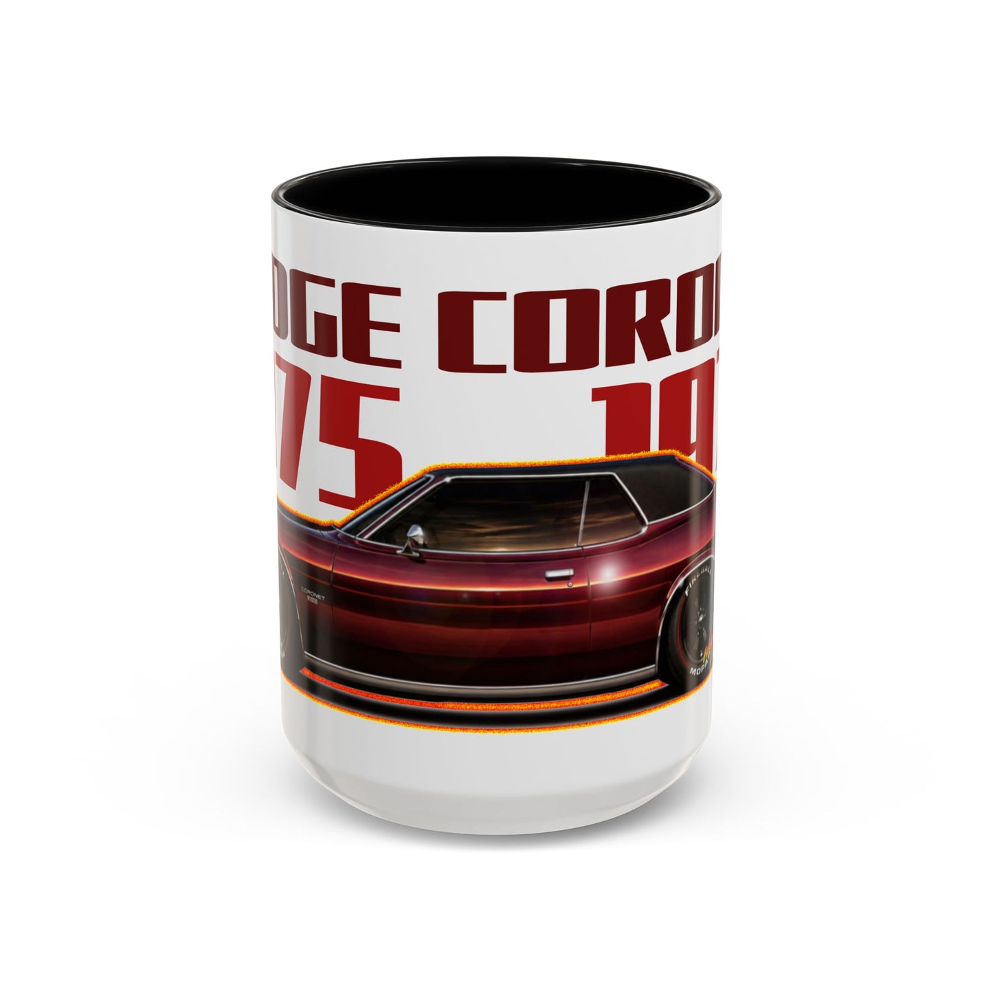 DODGE CORONET 1975 Collectible Fireball Art Coffee Mug - 2 Sizes