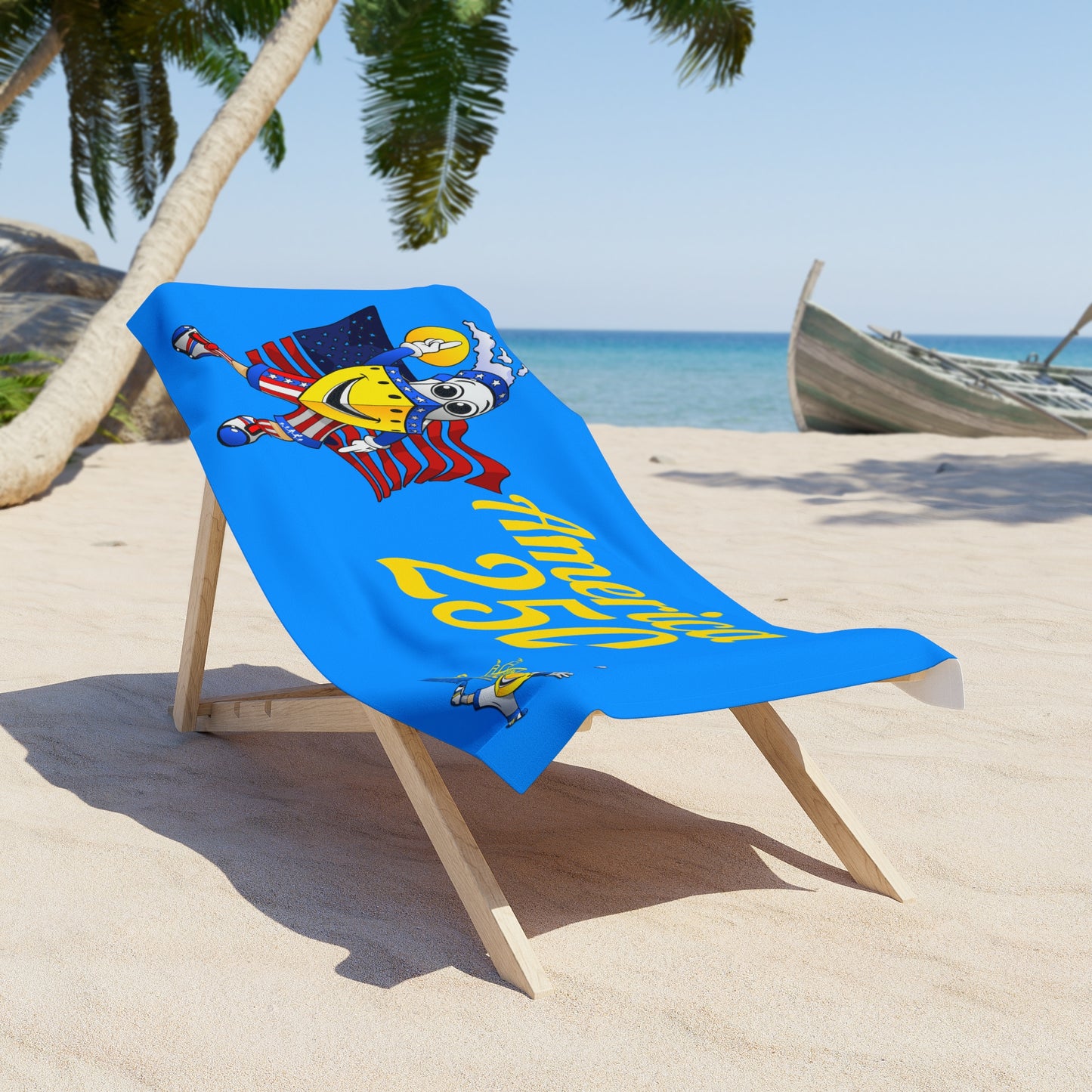 BUDDY CRUISE America 250 Patriotic Beach Towel – Blue