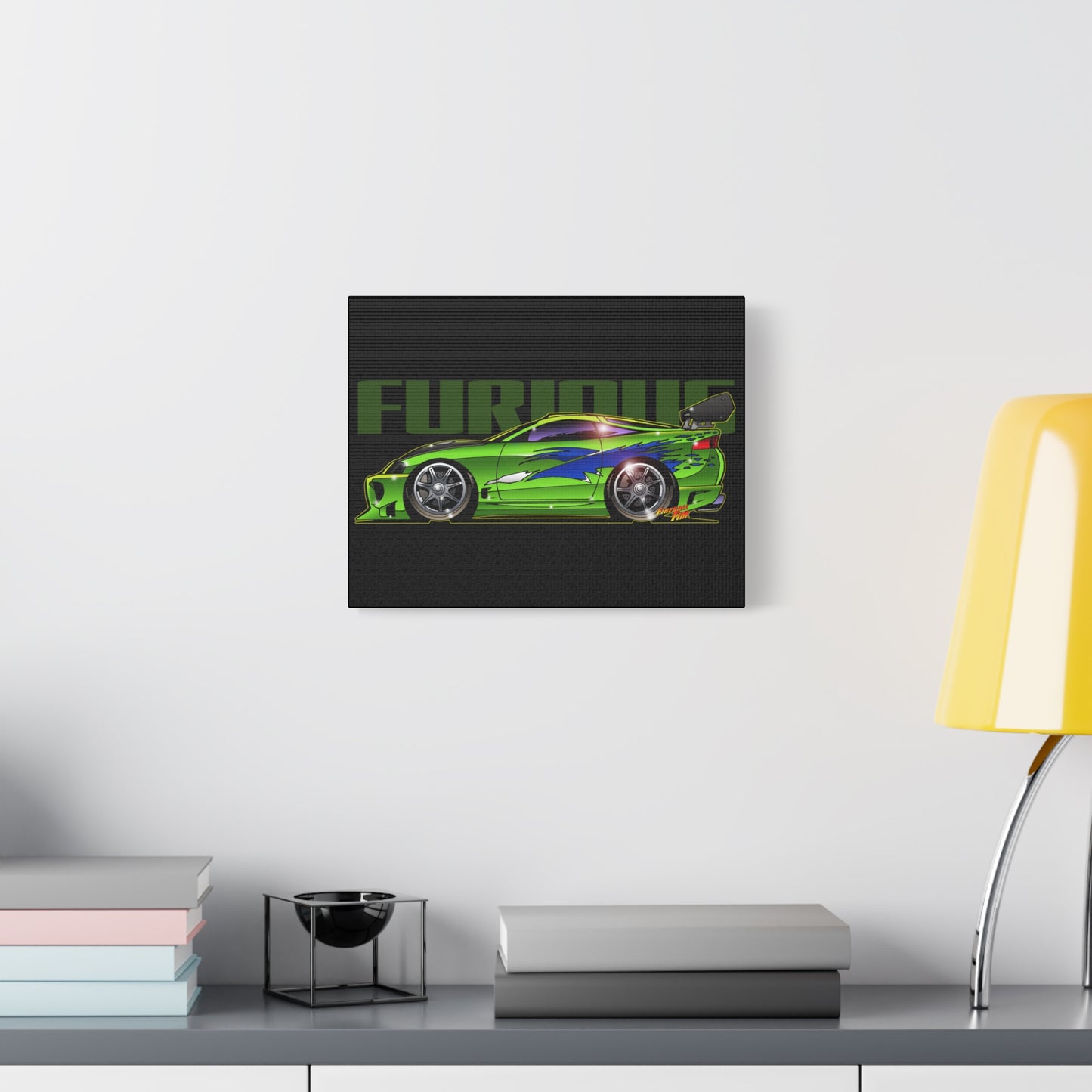 FAST AND FURIOUS MITSUBISHI ECLIPSE Canvas Art Wall Print - 11x14