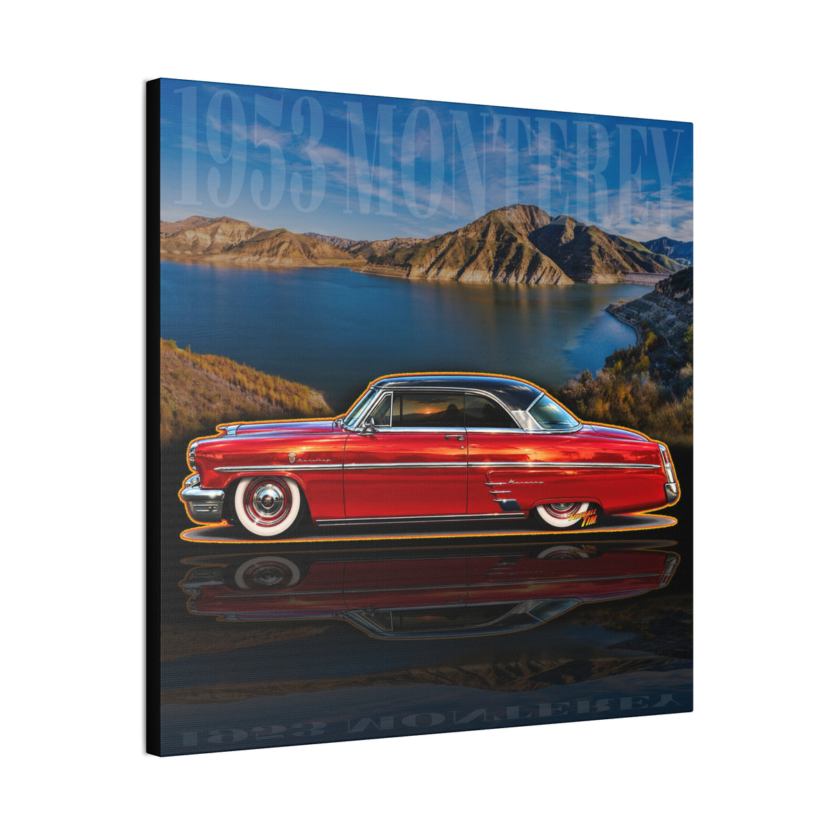 MERCURY MONTEREY 1953 Collectible Fireball Art Canvas Stretched Print