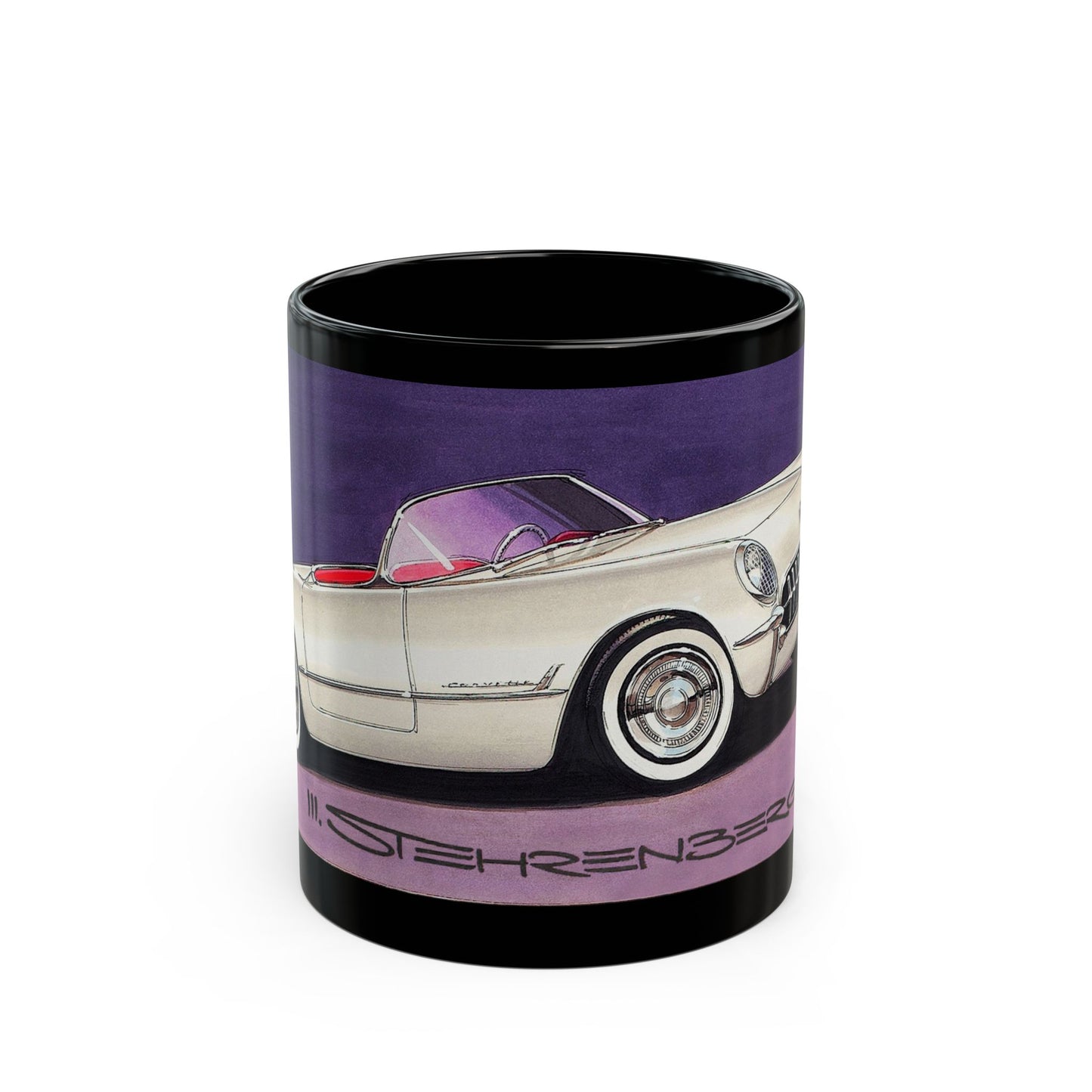 CORVETTE 1953 Mark Stehrenberger Signature Collection BLACK Coffee Mug