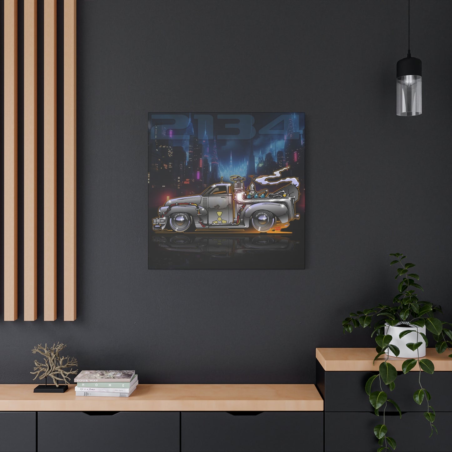 BACK THE THE FUTURE Chevy 3100 Pickup Time Machine Canvas Art Wall Print - 2 Sizes