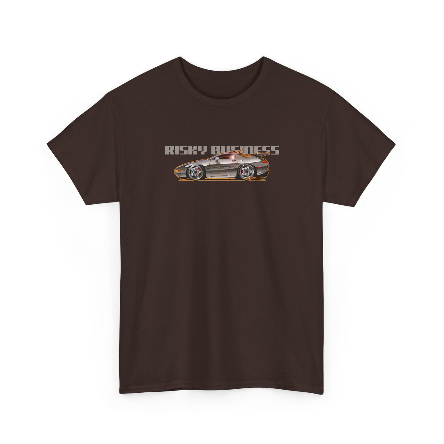 RISKY BUSINESS Porsche 928 Fireball Art Cotton Tee Shirt - Colors