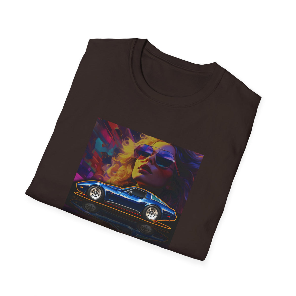 CHEVROLET CORVETTE 1978 Collectible Blonde Fireball Art Collectible Fireball Art TeeShirt