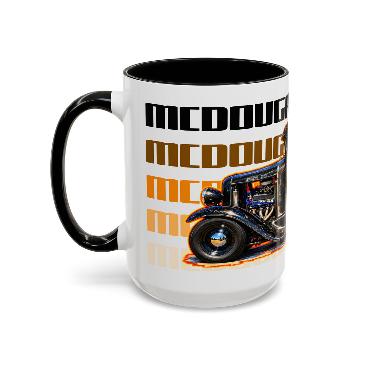 MCDOUGALL SPECIAL Model A Hot Rod Collectible Fireball Art Coffee Mug - 2 Sizes