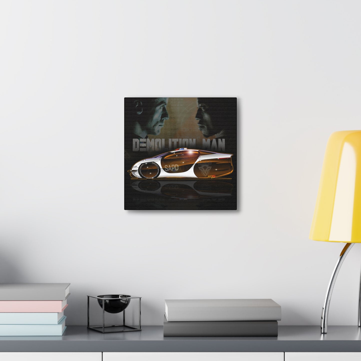 DEMOLITION MAN Sylvester Stallone Police Car Canvas Art MASTERPRINT 2 Sizes