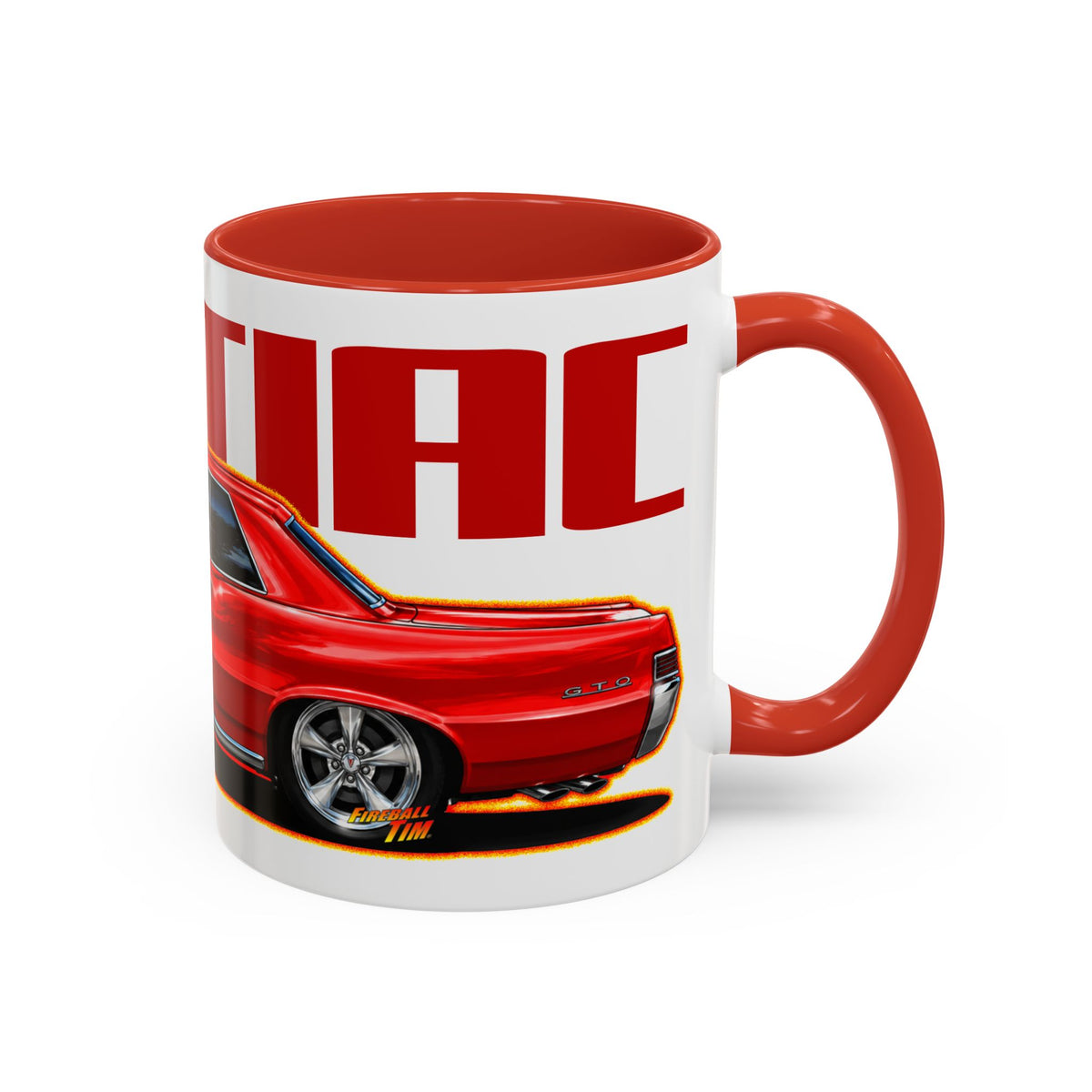 PONTIAC GTO 1965 Collectible Fireball Art Coffee Mug - 2 Sizes