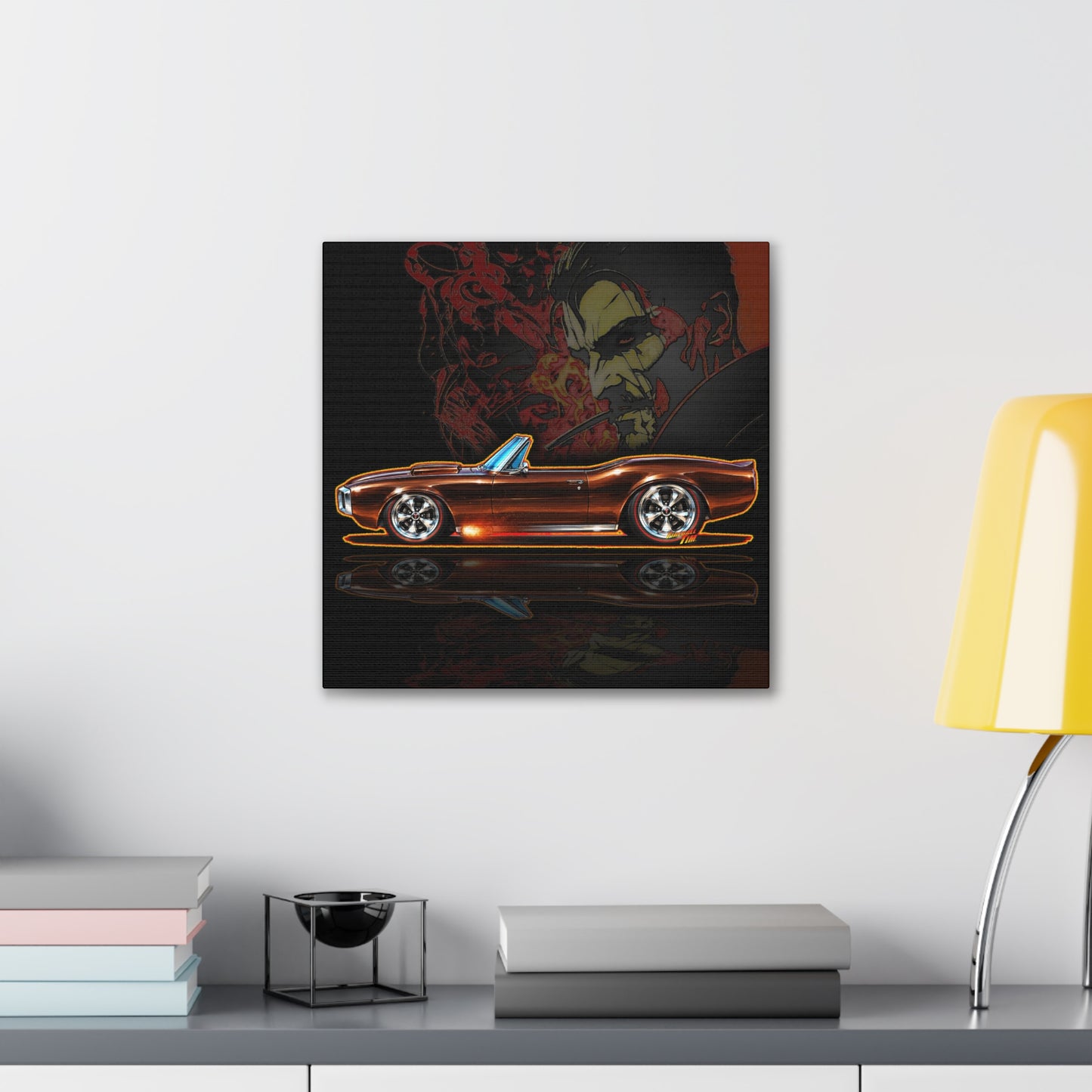 HOT WHEELS Sweet 16 CUSTOM FIREBIRD Collectible Fireball Art Canvas Stretched Print