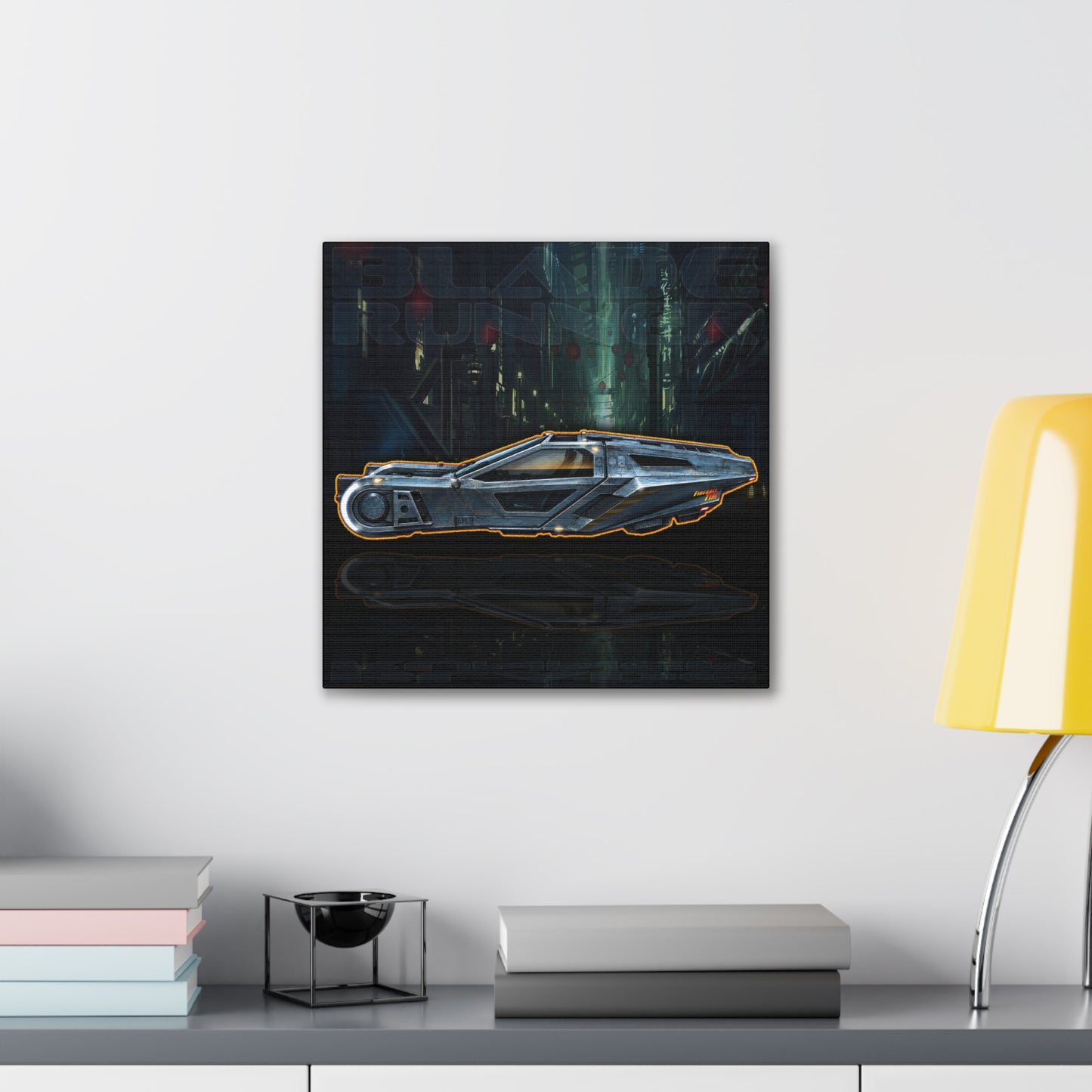 BLADE RUNNER 2049 SPINNER Collectible Fireball Art Canvas Stretched Print