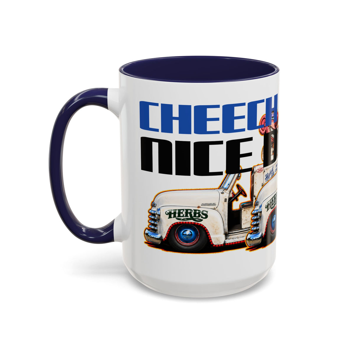 CHEECH & CHONG Nice Dreams Ice Cream Truck Collectible Fireball Art Coffee Mug - 2 Sizes
