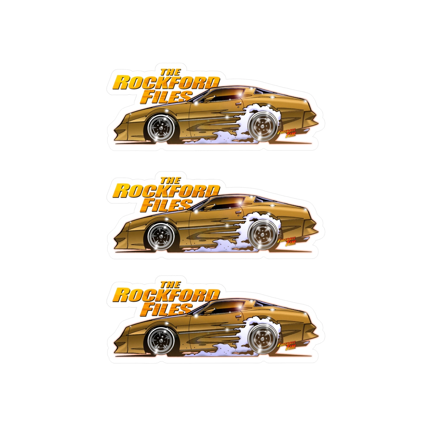 THE ROCKFORD FILES Pontiac Fireball Art Decal Stickers - 4 Sizes